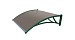 Козырьки Krovent из поликарбоната 1500х930х280 бронзовый (зел. кроншт)