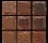Песчаник красный 100х100, 100х200, 200x200 с заколом, толщина 40 мм