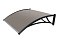Козырьки Krovent из поликарбоната 1500х930х280 бронзовый (черный кроншт)