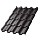Металлочерепица МЕТАЛЛ ПРОФИЛЬ Монтерроса-XL (VikingMP E-20-9005-0.5)