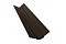 Планка ендовы верхней фигурной 70x70 0,5 GreenCoat Pural RR 32 темно-коричневый (RAL 8019 серо-коричневый)