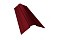 Планка конька фигурного 100x100 0,45 Drap RAL 3005 красное вино