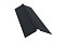 Планка конька плоского 150х40х150 0,5 GreenCoat Pural с пленкой RR 23 темно-серый (RAL 7024 мокрый асфальт)