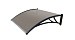 Козырьки Krovent из поликарбоната 1500х930х280 бронзовый (черный кроншт)