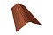Планка конька фигурного 150x150 0,5 Velur20 RAL 8004 терракота