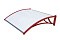 Козырьки Krovent из поликарбоната 1200х930х280 молочный (крас. кроншт)